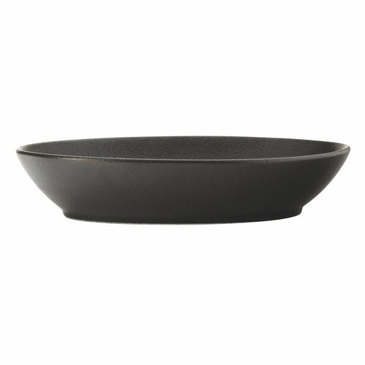 Maxwell &amp; Williams Caviar Black Bowl Oval, Bowl, Premium Ceramic, Black, 20 x 14 cm, 500 ml, AX0207