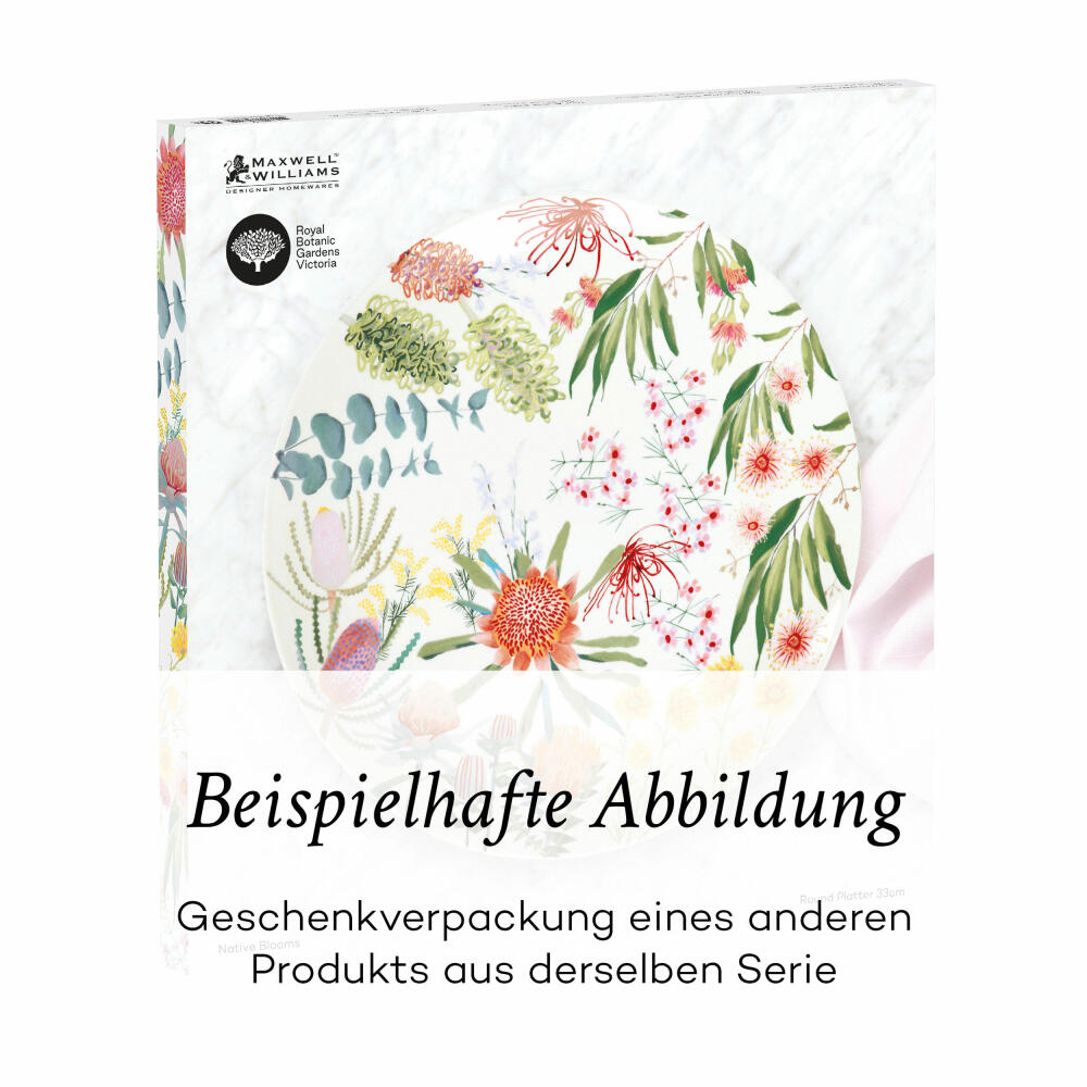 Maxwell &amp; Williams NATIVE BLOOMS Oval Plate, Serving Plate, Serving Plate, in Gift Box, Porcelain, 37 x 23 cm, AW0624