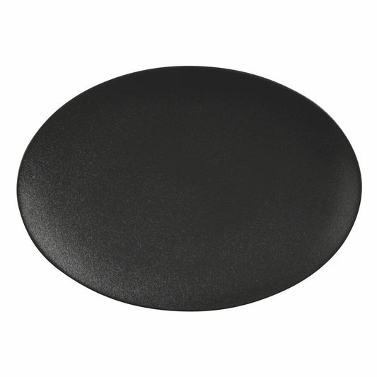 Maxwell &amp; Williams Caviar Black Platter Oval, Serving Platter, Premium Ceramic, Black, 30 x 22 cm, AX0205