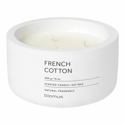 Blomus FRAGA Duftkerze French Cotton, Duft Kerze, Candle, Beton, lily white, 7 cm, 65954