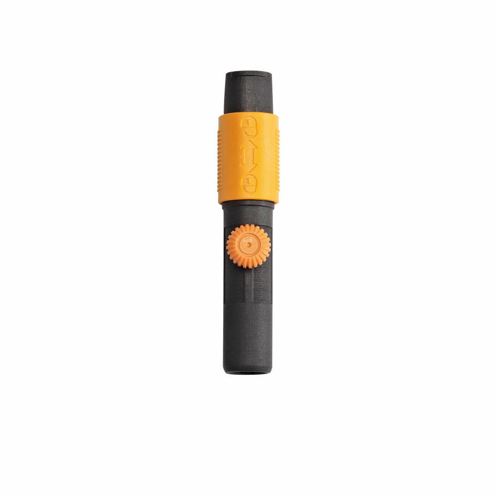 Fiskars QuikFit Adapter, Universaldapter, Gartenadapter, Gartenzubehör, Kunststoff, Schwarz / Orange, 17 cm, 1000617