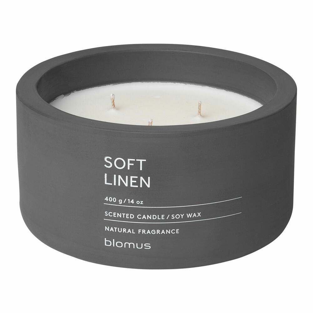 Blomus FRAGA Duftkerze Soft Linen, Duft Kerze, Candle, Beton, magnet, 7 cm, 65958