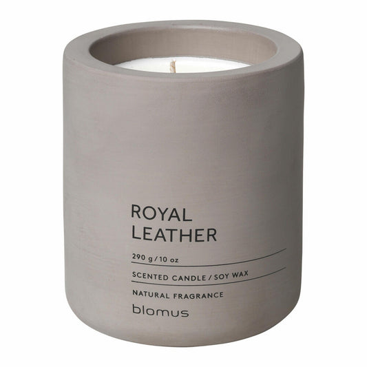 Blomus FRAGA Duftkerze Royal Leather, Duft Kerze, Candle, Beton, satellite, 11 cm, 65951