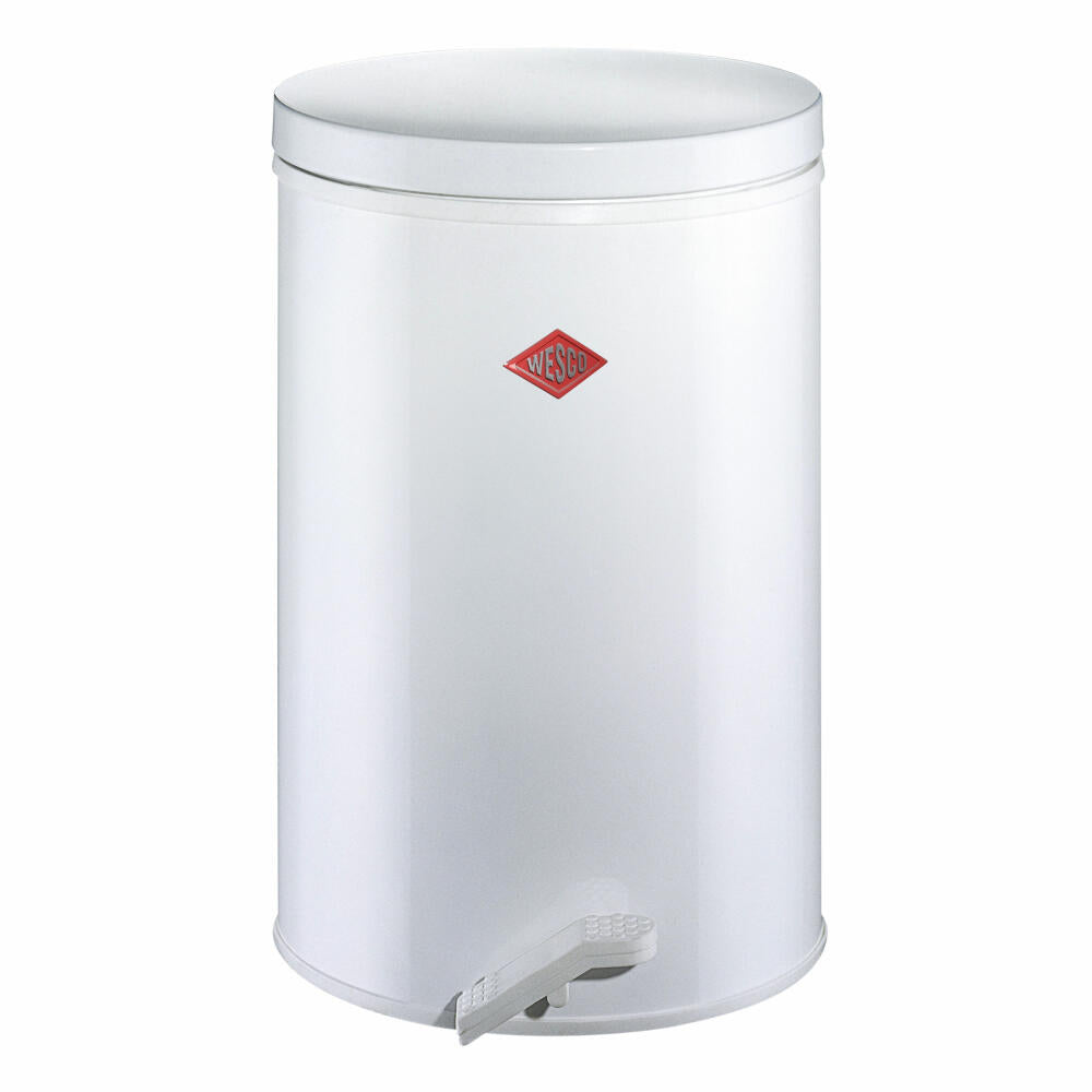 Wesco Gastro 128 pedal waste collector, waste collector, pedal bin, trash can, sheet steel, white, 25 L, 128531-01