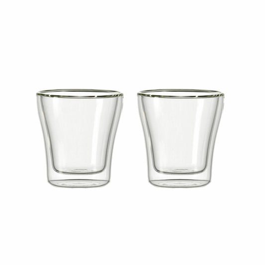 Leonardo Duo Becher 4er Set, Thermoglas, Kaffeeglas, Doppelwandig, Borosilikatglas, 40 ml, 50279