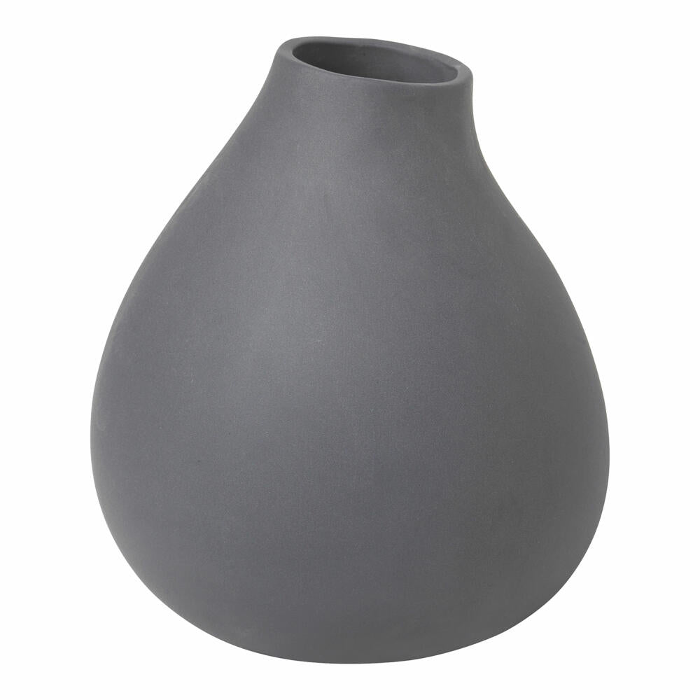 Blomus NONA Vase, Dekovase, Blumenvase, Deko, Porzellan, Pewter, 17 cm, 65970