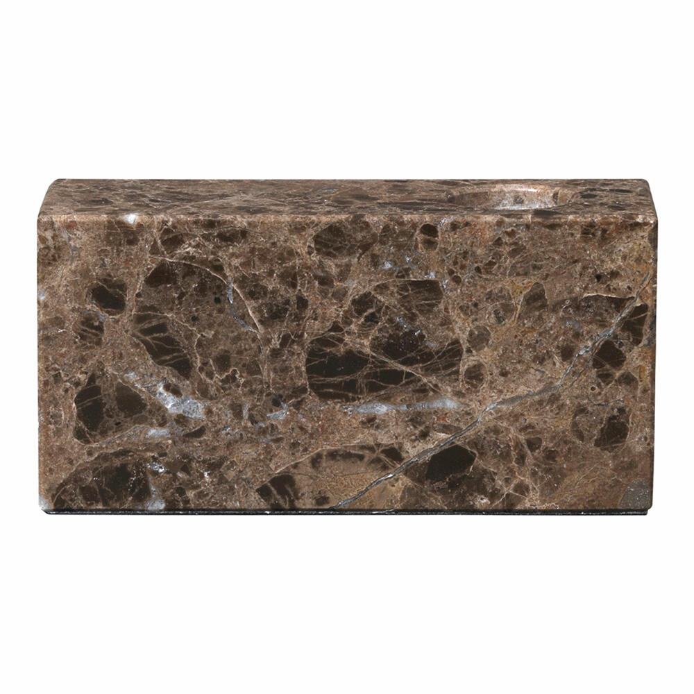Blomus BLOC Marmor Kerzenhalter brown, Kerzenständer, Kerzen Halter, Marmor, braun, 65998