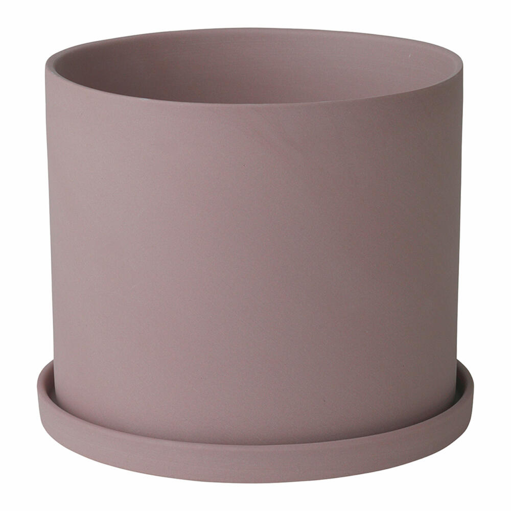 Blomus NONA Kräutertopf, Pflanztopf, Blumentopf, Topf, Porzellan, bark, 12.5 cm, 65976