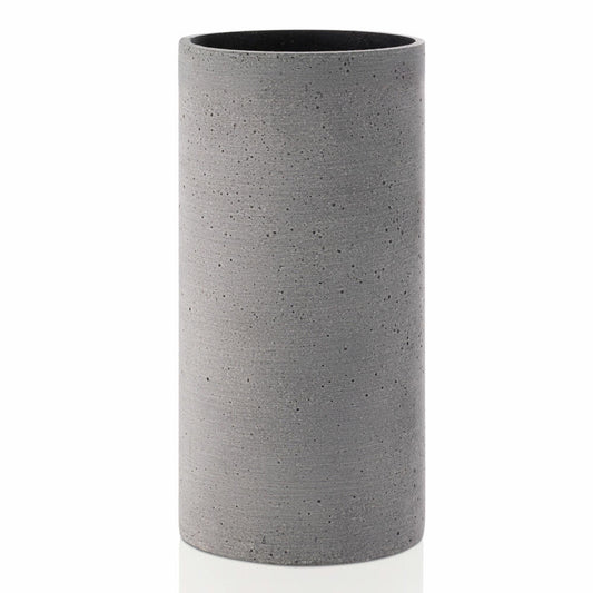 Blomus COLUNA Vase M, Dekovase, Blumenvase, Zylindervase, Polyresin, Dunkelgrau, 24 cm, 65626