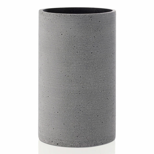 Blomus COLUNA Vase S, Dekovase, Blumenvase, Zylindervase, Polyresin, Dunkelgrau, 20 cm, 65625