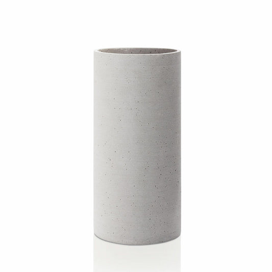 Blomus COLUNA Vase L, Dekovase, Blumenvase, Zylindervase, Polyresin, hellgrau, 29 cm, 65597