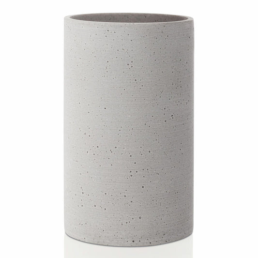 Blomus COLUNA Vase S, Dekovase, Blumenvase, Zylindervase, Polyresin, hellgrau, 20 cm, 65595