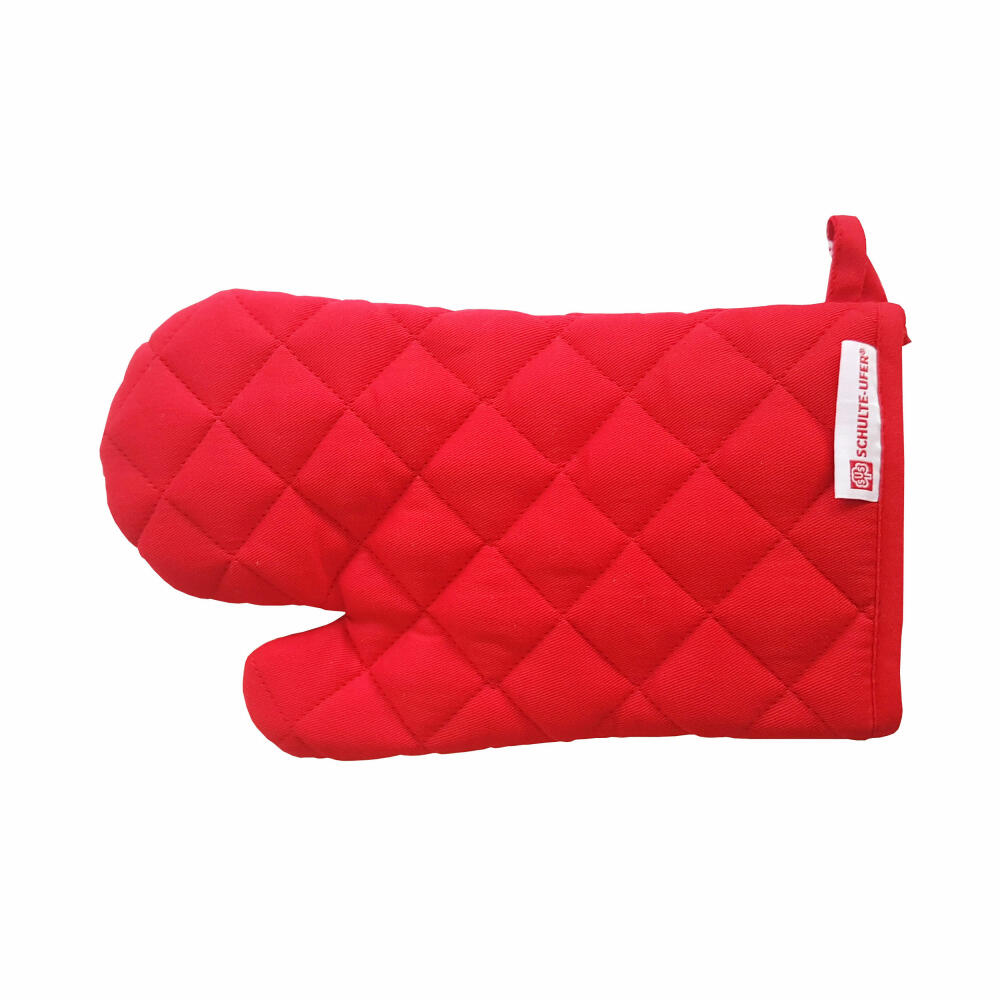 Schulte-Ufer Easy Topfhandschuh, Kochhandschuh, Küchenhandschuh, Baumwolle, Rot, 0114