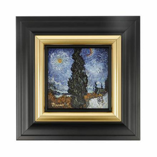 Goebel Wandbild Van Gogh -Landstrasse bei Nacht, Dekobild, Wand Bild, Porzellan, 67075081