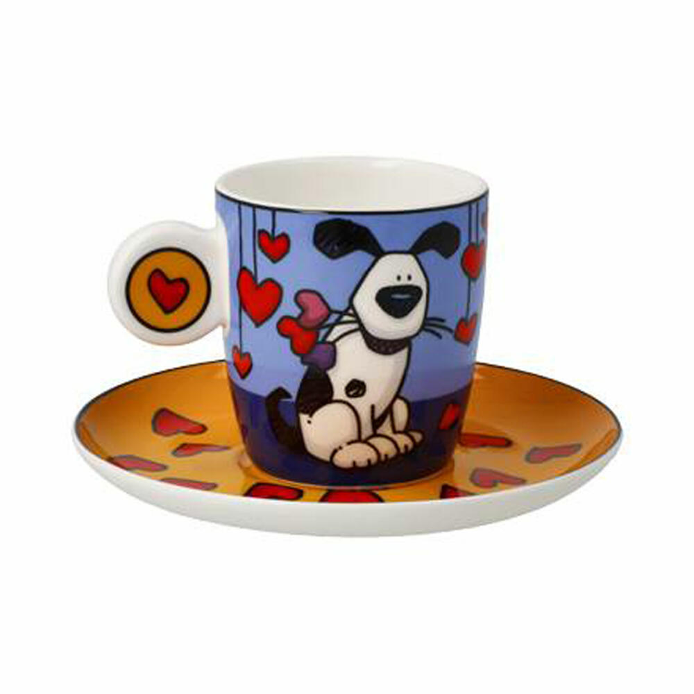 Goebel Espressotasse Ed Heck -Love Dog, Espresso Tasse, Fine Bone China, 67200111
