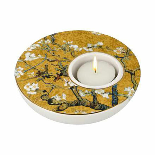 Goebel Kerzenhalter Vincent van Gogh - Mandelbaum Gold, Teelichthalter, Porzellan, 67062771