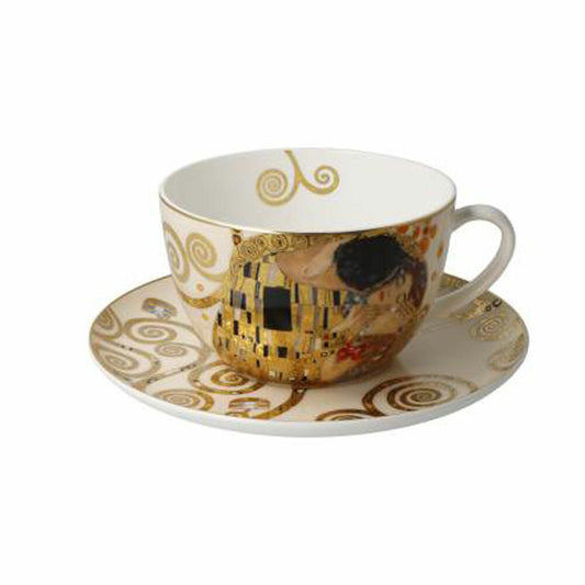 Goebel Milchkaffeetasse Gustav Klimt - Der Kuss, Tasse, Kaffeetasse, Teetasse, Fine Bone China, 67062991
