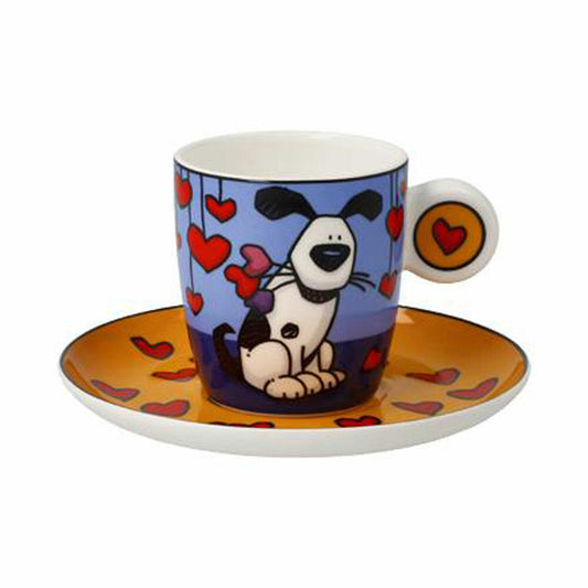 Goebel Espressotasse Ed Heck -Love Dog, Espresso Tasse, Fine Bone China, 67200111