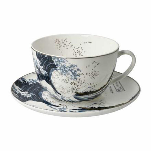 Goebel Milchkaffeetasse Hokusai - Die Welle, Tasse, Kaffeetasse, Teetasse, Fine Bone China, 67075011