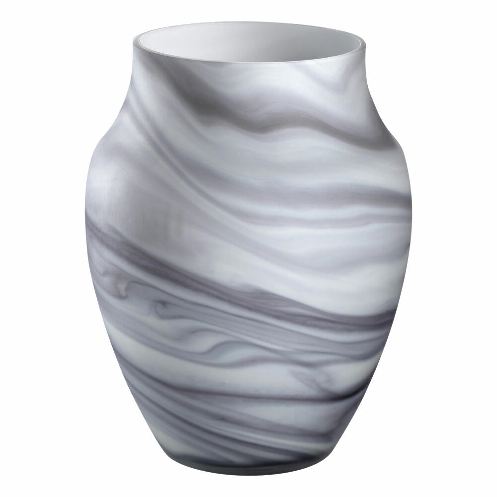 Leonardo vase Poesia marble look, flower vase, decorative vase, glass vase, soda-lime glass, H 22.5 cm, 076436