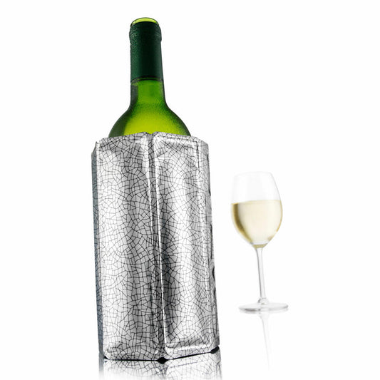 Vacu Vin Aktiv Weinkühler Silber 0.75 - 1 L, Flaschenkühler, Kühlmantel, Kühlmanschette, Kunststoff, Kühlgel, Silbern, Schwarz, 38803606