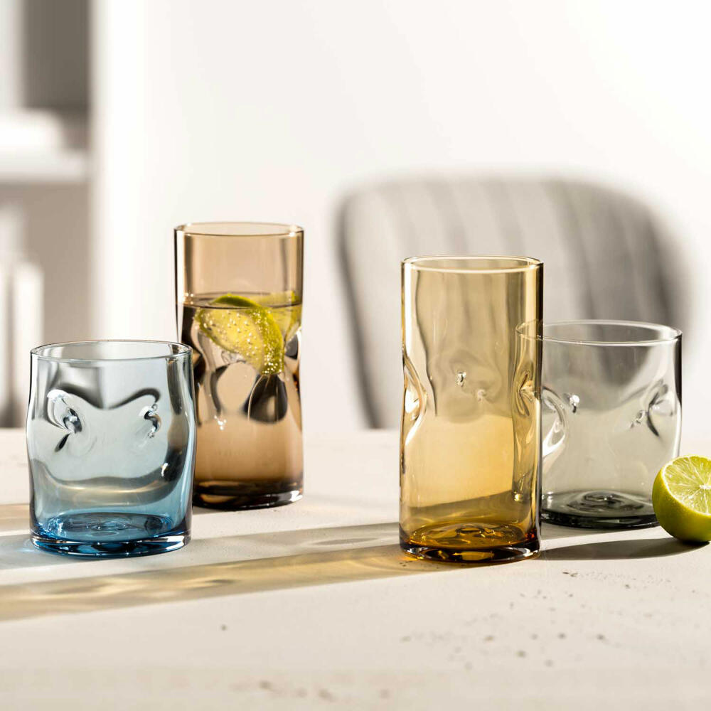 Leonardo drinking glass Vesuvio, drinking cup, soda-lime glass, amber, 330 ml, 077376