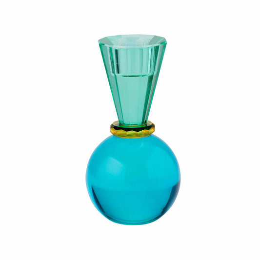 Gift Company Kerzenhalter Sari Kugel Konus, Kerzenständer, Kristallglas, Grün, Blau, 13.5 cm, 1093801008