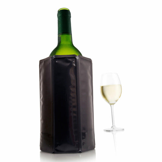 Vacu Vin Aktiv Weinkühler Schwarz 0.75 - 1 L, Flaschenkühler, Kühlmantel, Kühlmanschette, Kunststoff, Kühlgel, Schwarz, 38804606