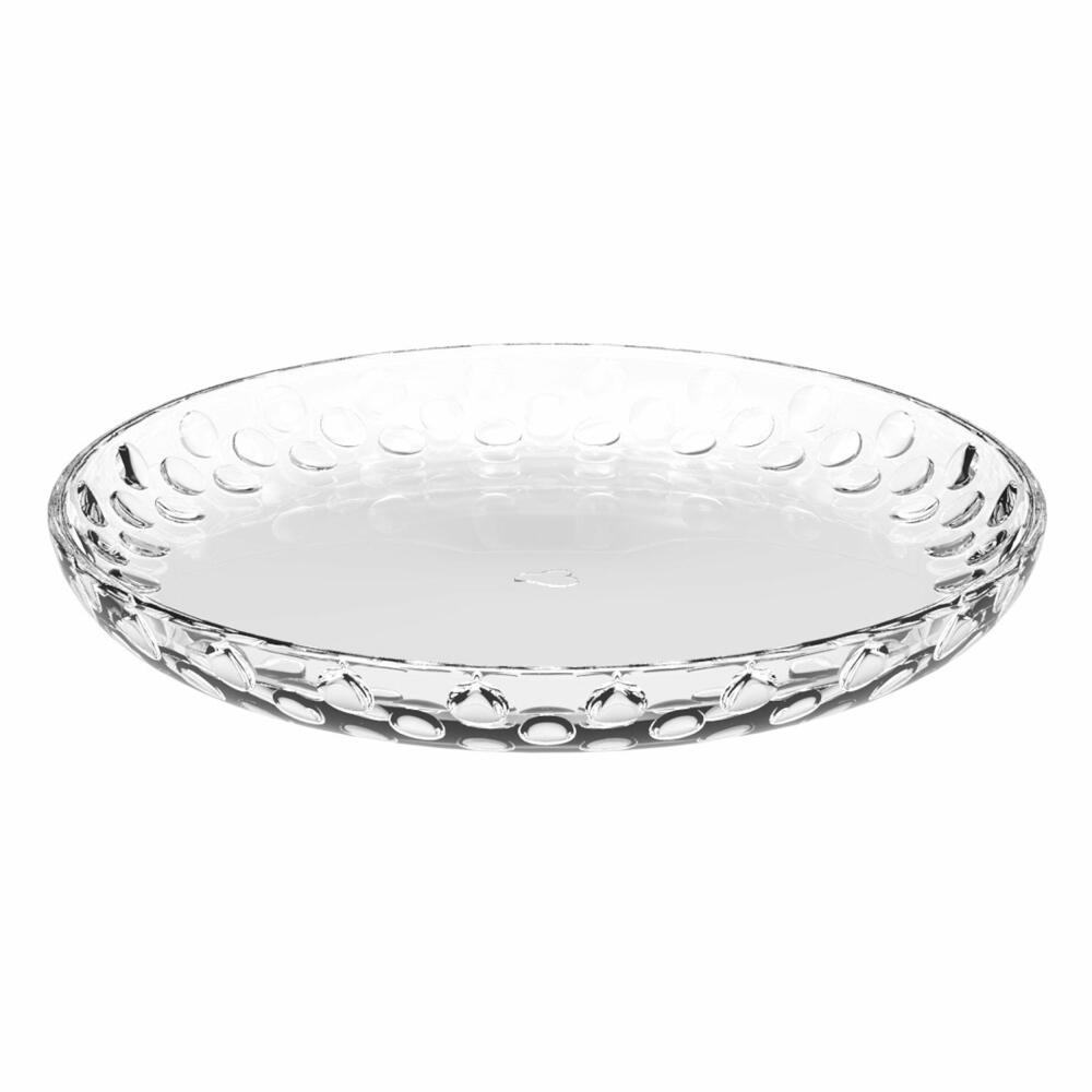 Leonardo Plate CUCINA OPTIC, Dinner Plate, Glass Plate, Glass, Clear, 18 cm, 066339