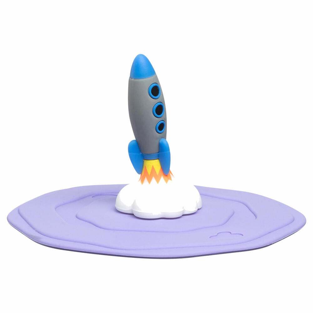 Leonardo Deckel Bambini Avventura Rakete, Becherdeckel, Silikon, Mehrfarbig, 077400