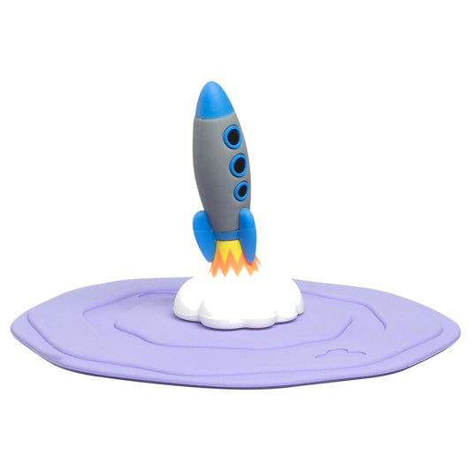 Leonardo Deckel Bambini Avventura Rakete, Becherdeckel, Silikon, Mehrfarbig, 077400