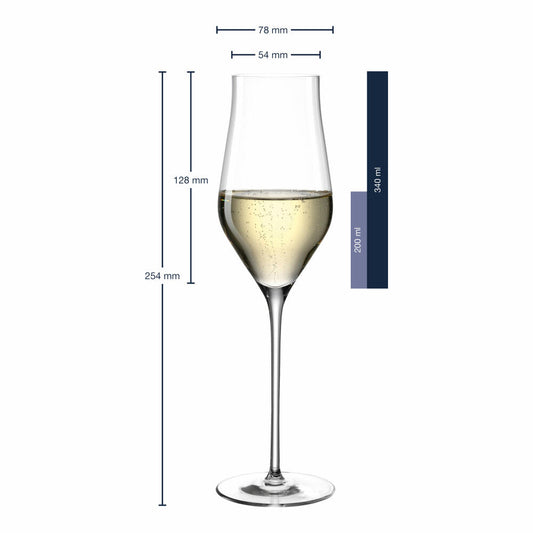 Leonardo Champagnerglas Brunelli, Schaumweinglas, Kristallglas, klar, 340 ml, 066408