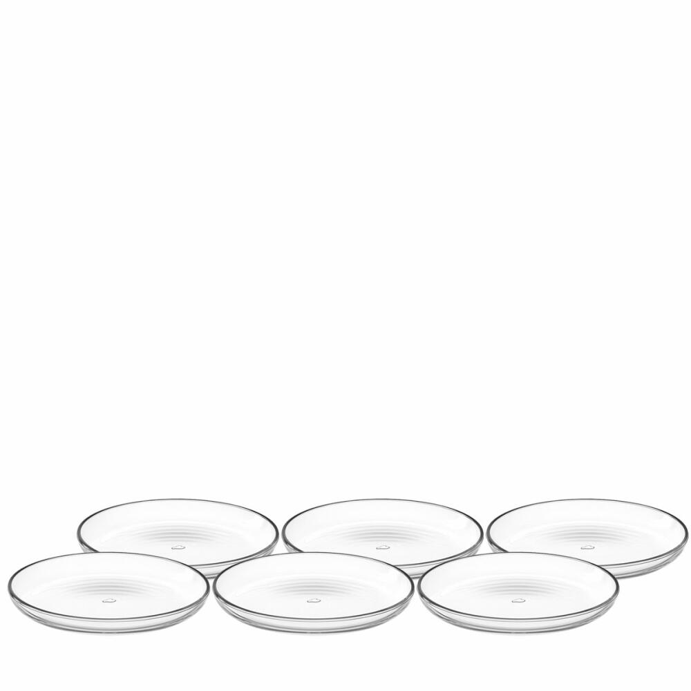 Leonardo Cucina plate set of 6, dinner plate, glass plate, Ø 18 cm, glass, 66330