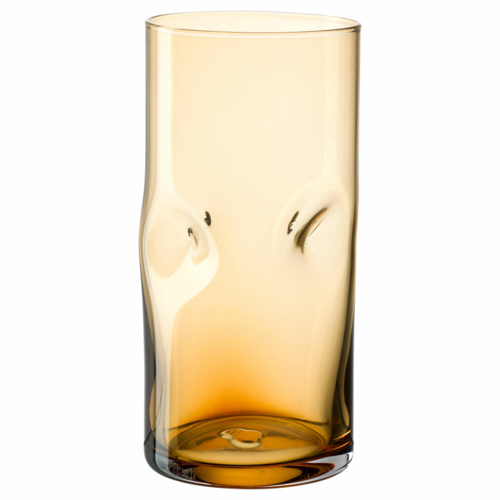 Leonardo drinking glass Vesuvio, drinking cup, soda-lime glass, amber, 330 ml, 077376