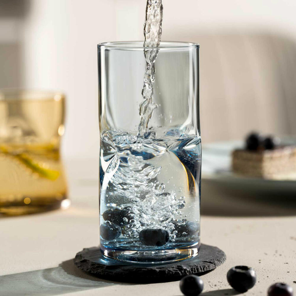 Leonardo drinking glass Vesuvio, drinking cup, soda-lime glass, blue, 330 ml, 077378