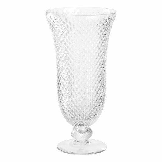 Leonardo Vase Poesia auf Fuß, Blumenvase, Dekovase, Glasvase, Kalk-Natron Glas, Klar, H 35.4 cm, 076434