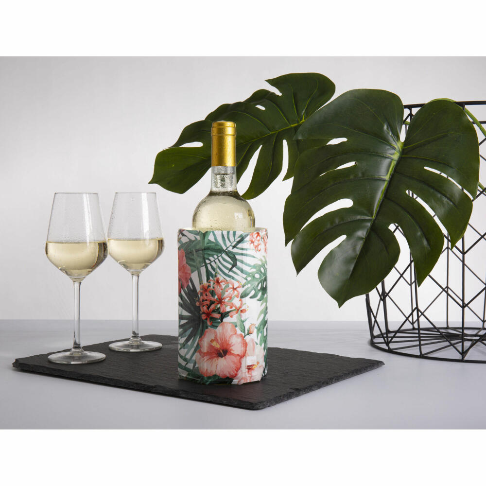 Vacu Vin Aktiv Weinflaschenkühler Botanik, für 0.75-1 Liter Flaschen, Kunststoff, Motiv, 38829606