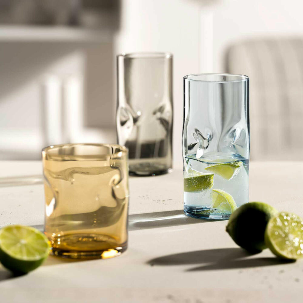 Leonardo drinking glasses set Vesuvio 4-pcs., drinking cup, soda-lime glass, multicolored, 330 ml, 077380