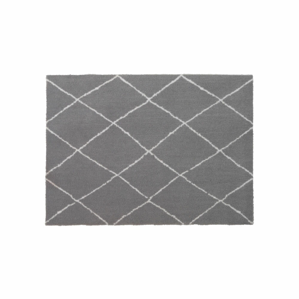 Gift Company Washables Diamond Pattern, Washable Doormat, Foot Mat, Polyamide / Latex Gel Foam Backing, Grey, 66 x 90 cm, 1093503004
