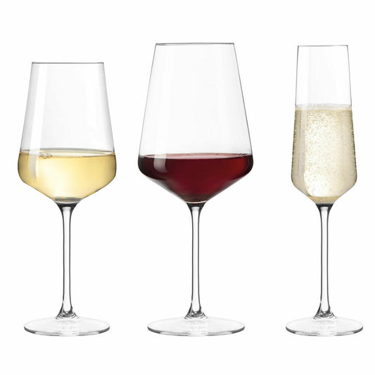 Leonardo Kelchgläser-Set PUCCINI, Sektgläser, Rotweingläser, Weißweingläser, 12-teilig, Kristallglas, Klar, 069525