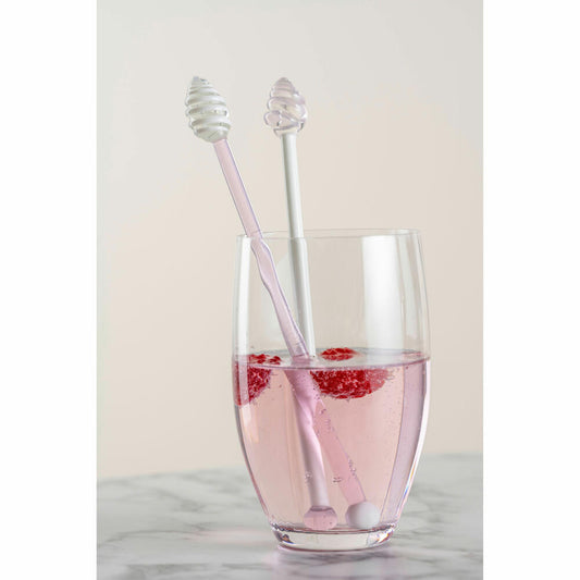 Leonardo Rührer Poesia, 4-tlg., Cocktailstab, Rührstäbchen, Cocktailrührer, Kalk-Natron Glas, 20 cm, 076498