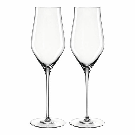 Leonardo Champagnergläser Brunelli 2er Set, Schaumweingläser, Kristallglas, klar, 340 ml, 066418