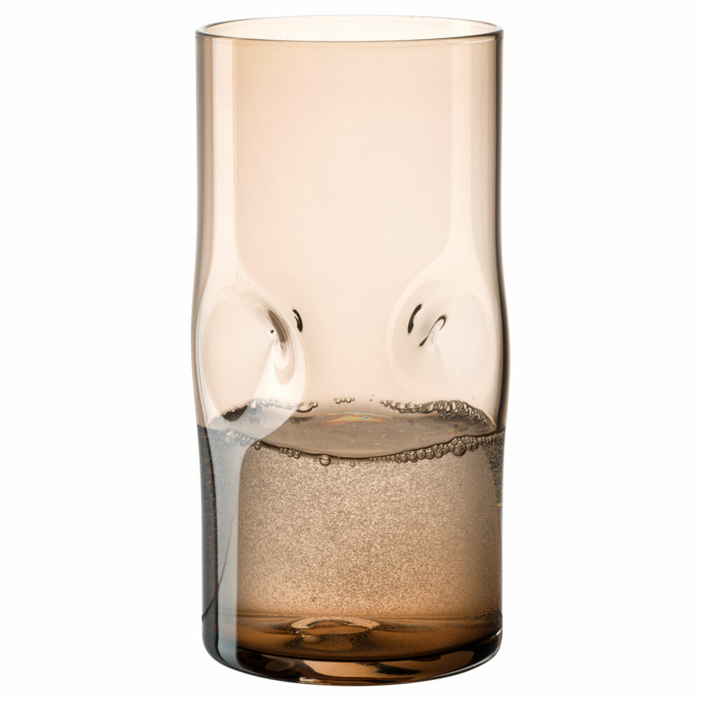 Leonardo drinking glass Vesuvio, drinking cup, soda-lime glass, brown, 330 ml, 077377