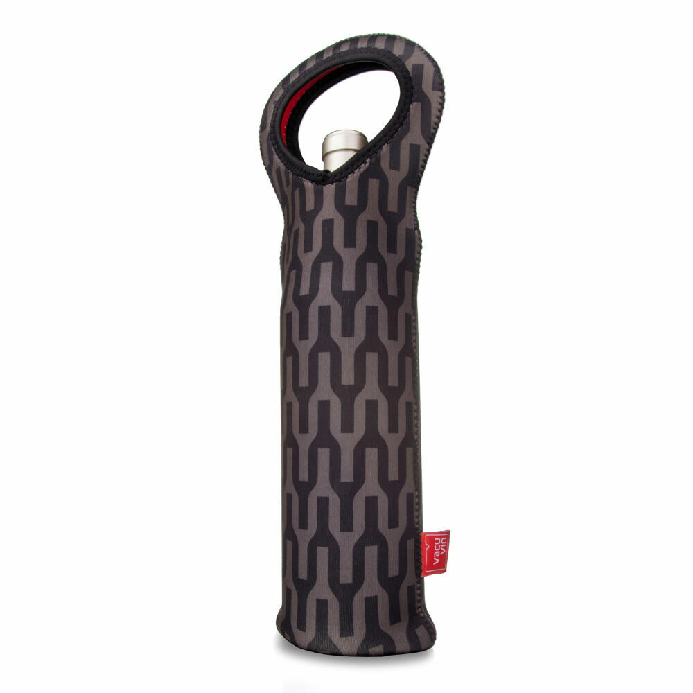 Vacu Vin Bottle Bag Single, Bottle Carrier, Transport Case, Carrying Case, Nylon, Polyester, Brown, 36255606