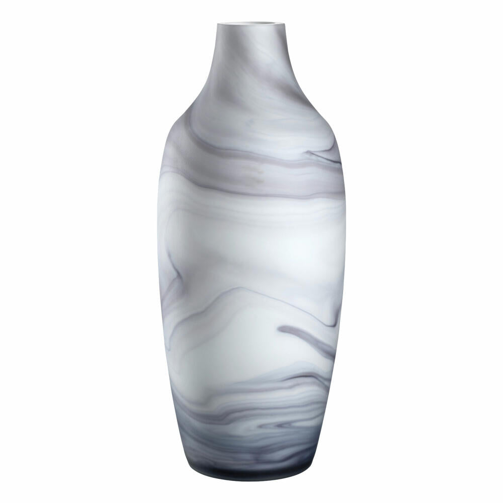 Leonardo vase Poesia marble look, flower vase, decorative vase, glass vase, soda-lime glass, H 40 cm, 076437