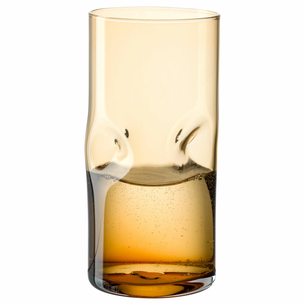 Leonardo drinking glass Vesuvio, drinking cup, soda-lime glass, amber, 330 ml, 077376