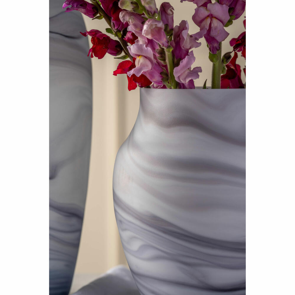 Leonardo vase Poesia marble look, flower vase, decorative vase, glass vase, soda-lime glass, H 22.5 cm, 076436