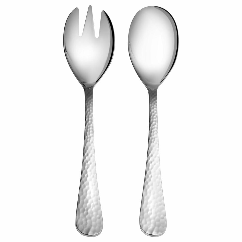 Leonardo Salatbesteck Matera 2-tlg., Salatlöffel, Salatgabel, Edelstahl 18/10, Silberfarben, 071065