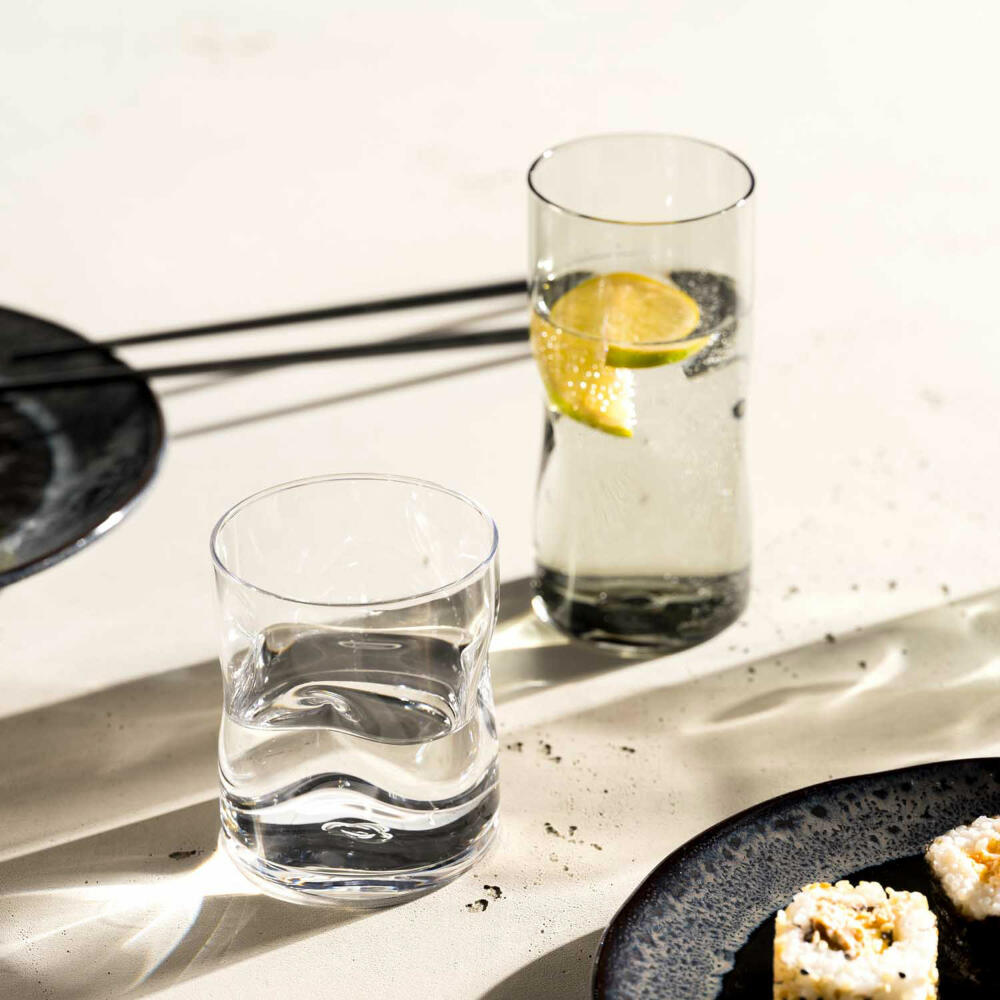 Leonardo Trinkglas Vesuvio, Trinkbecher, Kalk-Natron-Glas, Grau, 330 ml, 077379