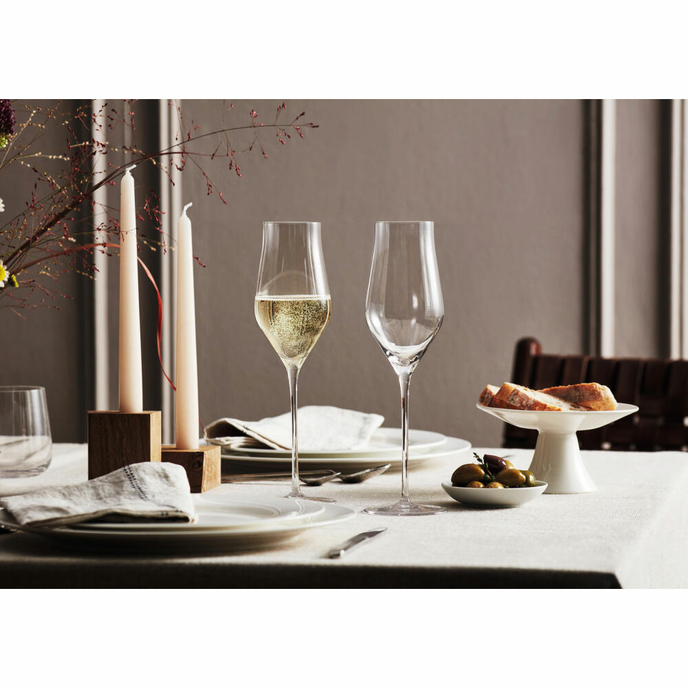 Leonardo Champagnergläser Brunelli 2er Set, Schaumweingläser, Kristallglas, klar, 340 ml, 066418